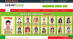 Desktop Screenshot of csirnetcoaching.com